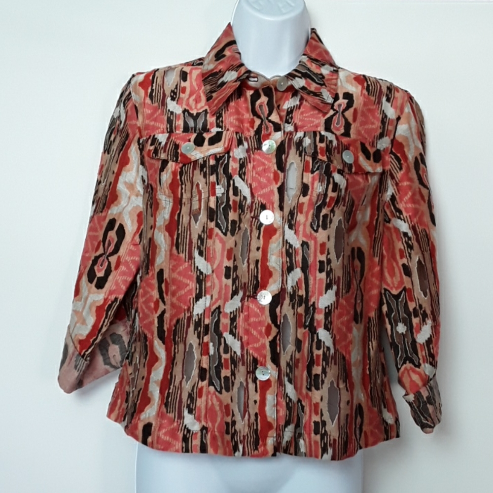 Ruby Rd 70s Vibe Button Up Top 10P